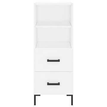 Stylish Highboard White 34.5x34x180 cm - Engineered Wood