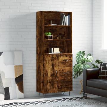 Highboard Smoked Oak - Stylish Storage Solution | HipoMarket UK