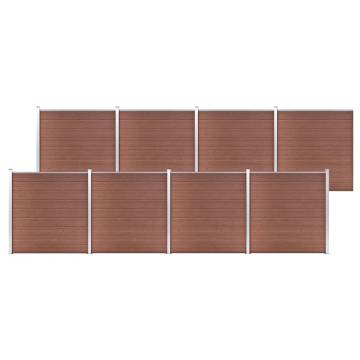 Garden Fence WPC 1391x186 cm Brown - Durable & Stylish