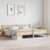 Bed Frame Solid Pinewood 200x200 cm Colour light brown Size 200 x 200 cm 