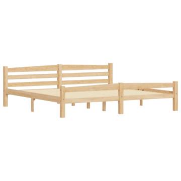 Solid Pinewood Bed Frame 200x200 cm - Modern Bedroom Style