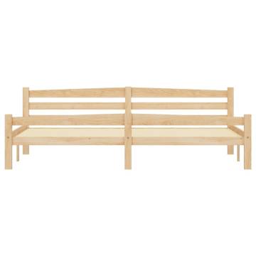 Solid Pinewood Bed Frame 200x200 cm - Modern Bedroom Style