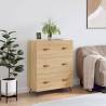 Chest of Drawers Sonoma Oak 69.5x34x90 cm Engineered Wood Colour sonoma oak Quantity in Package 1 