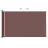 Patio Retractable Side Awning 200x300 cm Brown - Hipomarket