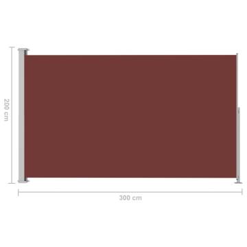 Patio Retractable Side Awning 200x300 cm Brown - Hipomarket