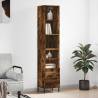 Stylish Highboard in Smoked Oak - 34.5x34x180 cm