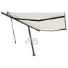 Freestanding Manual Retractable Awning 500x300 cm Cream Colour cream Size 500 x 300 cm Quantity in Package 1 