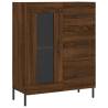 Stylish Highboard in Brown Oak - Engineered Wood Storage Unit