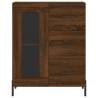 Stylish Highboard in Brown Oak - Engineered Wood Storage Unit