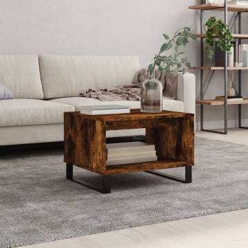 Elegant Smoked Oak Coffee Table - 60x50x40 cm | HiPO Market