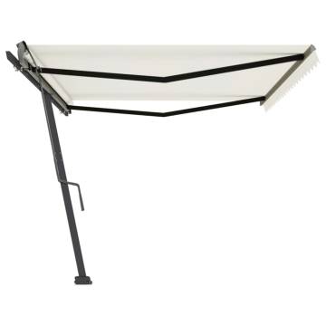 Freestanding Manual Retractable Awning 500x300 cm - Cream