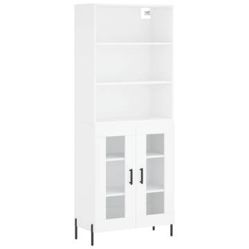 Stylish Highboard White 69.5x34x180 cm - Durable & Elegant