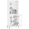 Stylish Highboard White 69.5x34x180 cm - Durable & Elegant