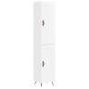 Stylish Highboard High Gloss White - 34.5x34x180 cm