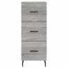 Stylish Highboard Grey Sonoma - 34.5x34x180 cm Engineered Wood