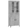 Stylish Highboard Concrete Grey - Durable Engineered Wood