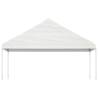 White Gazebo with Roof - 8.92x5.88m | Durable & Spacious