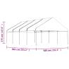 White Gazebo with Roof - 8.92x5.88m | Durable & Spacious