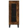 Stylish Highboard in Smoked Oak | 34.5x34x180 cm