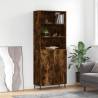 Highboard Smoked Oak 69.5x34x180 cm Engineered Wood Colour smoked oak Quantity in Package 1 Model 2 doors 