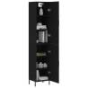 Stylish Highboard Black 34.5x34x180 cm | HipoMarket