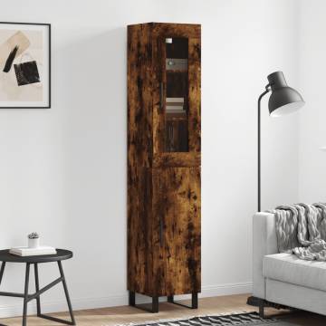 Highboard Smoked Oak - Stylish Storage Solution | Hipomarket