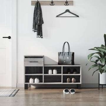 Elegant Grey Sonoma Shoe Cabinet - 102x36x60 cm | Hipomarket