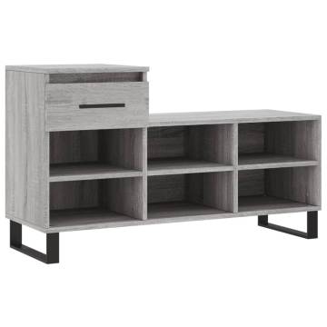 Elegant Grey Sonoma Shoe Cabinet - 102x36x60 cm | Hipomarket