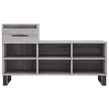 Elegant Grey Sonoma Shoe Cabinet - 102x36x60 cm | Hipomarket