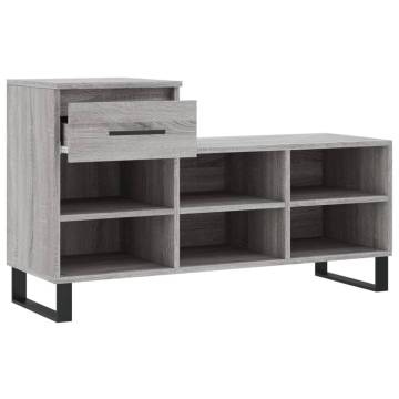 Elegant Grey Sonoma Shoe Cabinet - 102x36x60 cm | Hipomarket