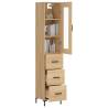 Stylish Highboard Sonoma Oak - 34.5x34x180 cm | HipoMarket