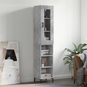 Elegant Highboard Concrete Grey - Stylish Storage Solution