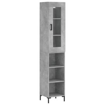 Elegant Highboard Concrete Grey - Stylish Storage Solution