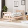 Bed Frame 90x190 cm Single Solid Wood Colour natural Size 90 x 190 cm 