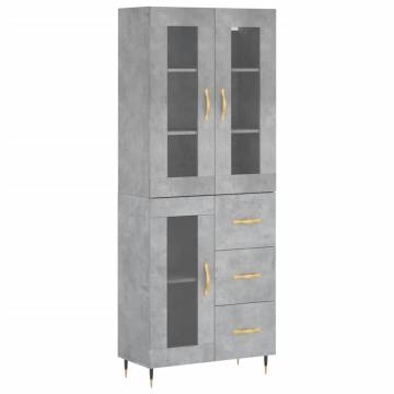 Highboard Concrete Grey - Stylish Storage Solution | HipoMarket