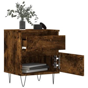 Trendy Smoked Oak Bedside Cabinets - 2 pcs | Hipo Market