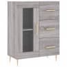 Stylish Highboard Grey Sonoma - 69.5x34x180 cm Engineered Wood