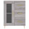 Stylish Highboard Grey Sonoma - 69.5x34x180 cm Engineered Wood