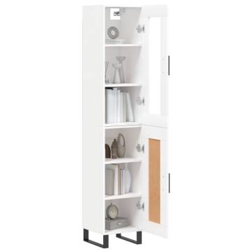 Stylish Highboard White 34.5x34x180 cm | HipoMarket