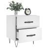 Modern White Bedside Cabinets - 2 pcs, 40x35x47.5 cm