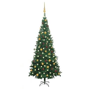 240 cm Pre-lit Christmas Tree with Ball Set - Shop Now!