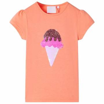 Kids' T-shirt Neon Orange 128 | Bright & Fun Apparel