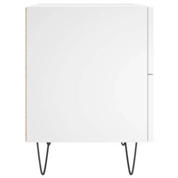 Modern White Bedside Cabinets - 2 pcs, 40x35x47.5 cm