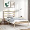 Bed Frame Solid Wood Pine 90x200 cm Single Colour natural Size 90 x 200 cm 