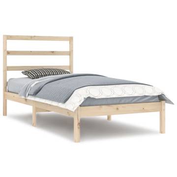 Solid Wood Pine Bed Frame 90x200 cm - Modern & Sturdy