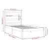 Solid Wood Pine Bed Frame 90x200 cm - Modern & Sturdy