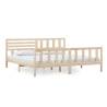 Solid Wood Bed Frame 200x200 cm - Timeless Design