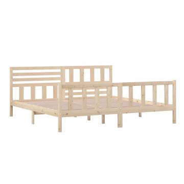 Solid Wood Bed Frame 200x200 cm - Timeless Design