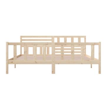 Solid Wood Bed Frame 200x200 cm - Timeless Design