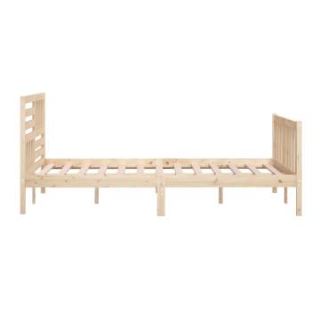 Solid Wood Bed Frame 200x200 cm - Timeless Design